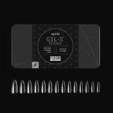 Apres Gel X Tips Natural Almond Long Mini (280Pcs) - Professional Salon Quality Press On Nails for Manicure, DIY Nail Art, Home & Party Use