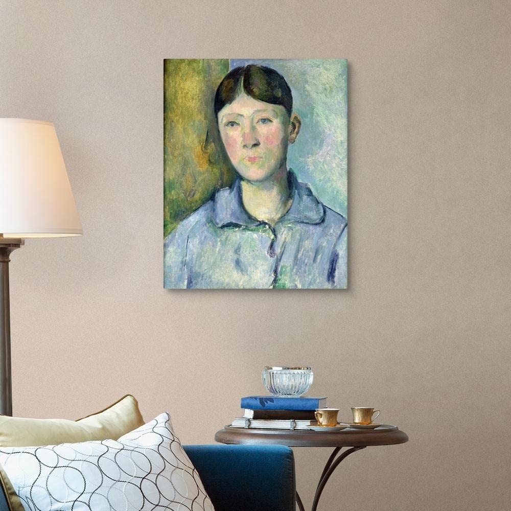 SYSMYXGS DIY Paint by Numbers Kit for Adults - Easy Oil Canvas Painting with Brushes & Acrylic Pigments | Home Wall Art Decor | Portrait of Madame Cezanne by Paul Cezanne | Perfect for Stress Relief, Home Decoration & Creative Gift Ideas