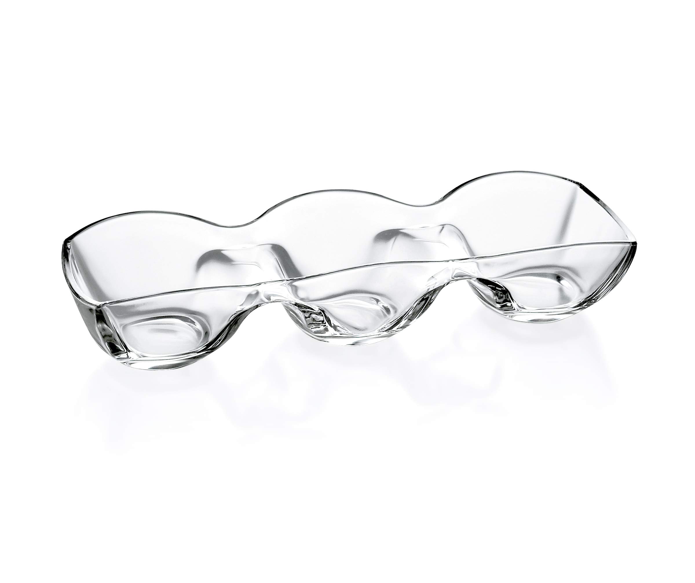 Barski Premium 3-Section Glass Relish Dish - 15