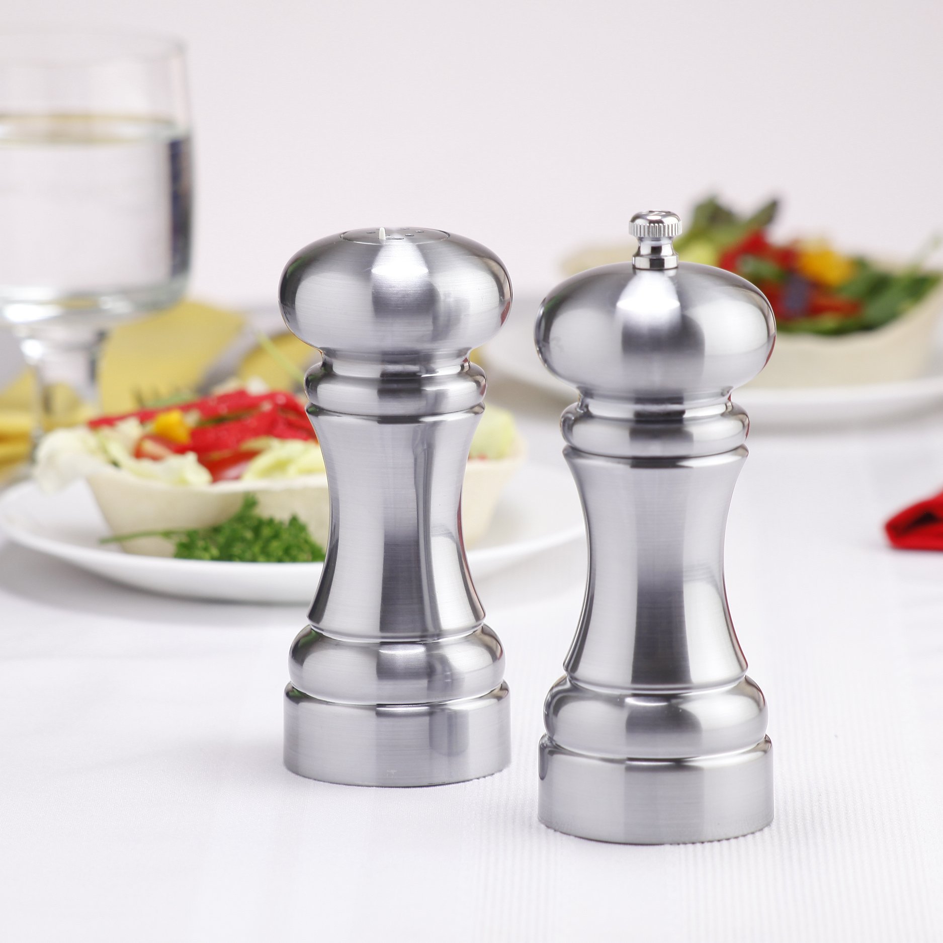 Premium 5 Inch Westin Pepper Mill and Salt Shaker Set - Chef Specialties Spice Grinder for Gourmet Cooking, Kitchen & Dining Table Seasoning Essentials