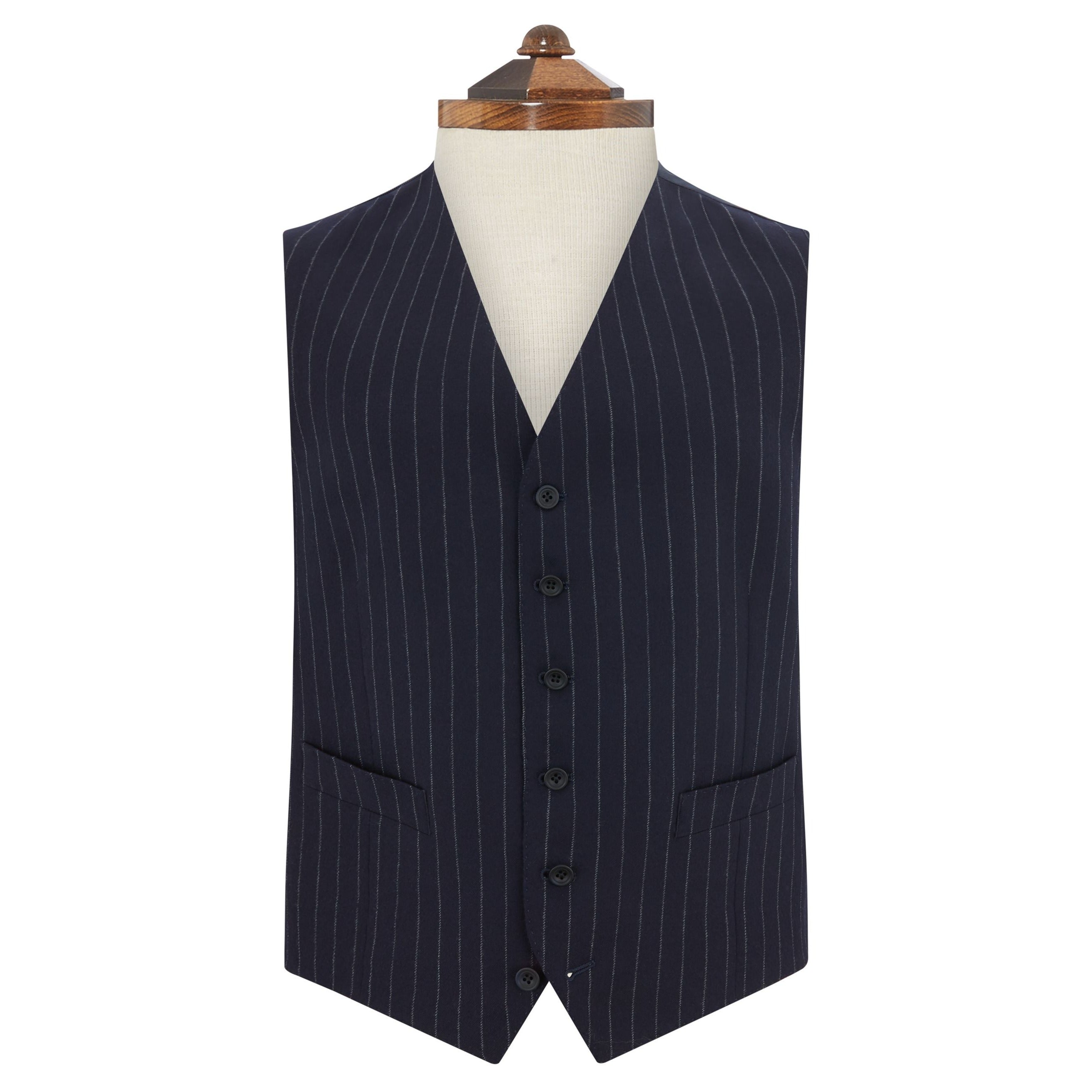 Stylish Hyde Navy Pinstripe Waistcoat Vest for Men - Perfect for Weddings, Business & Formal Events | Premium Slim Fit Suit Vest