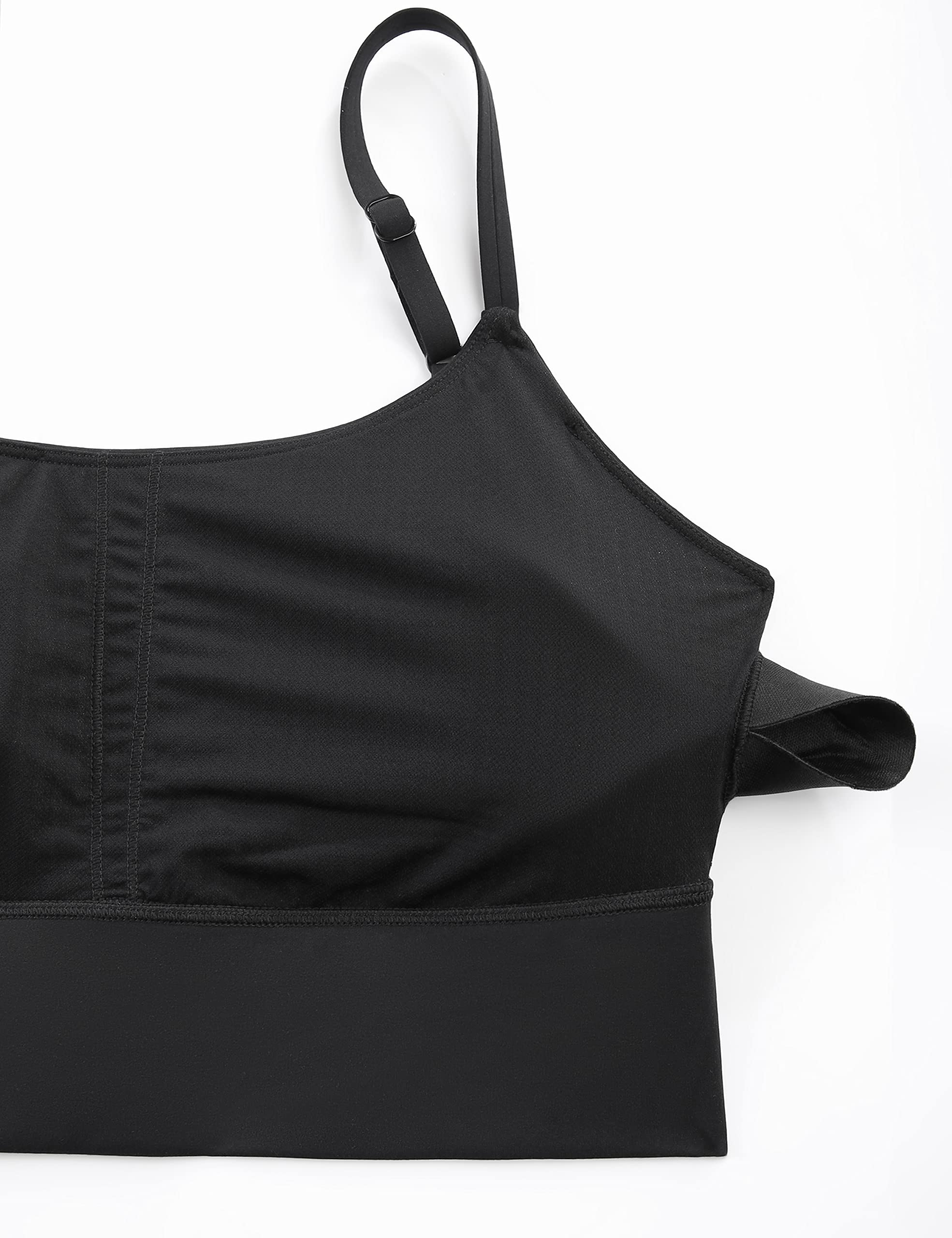 CRZ YOGA Adjustable Longline Sports Bra for Women - Wireless Workout Top with V Back & Padding - Yoga, Running, Gym & Lounge Wear
