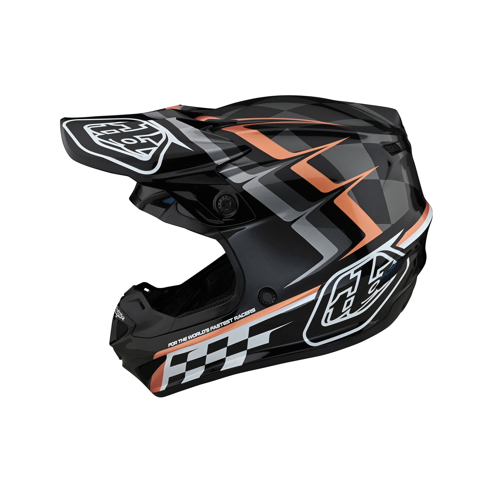 SE4 Polycarbonate Helmet - Warped Black & Copper Finish - Lightweight & Durable for Motorcycle, Cycling & Extreme Sports