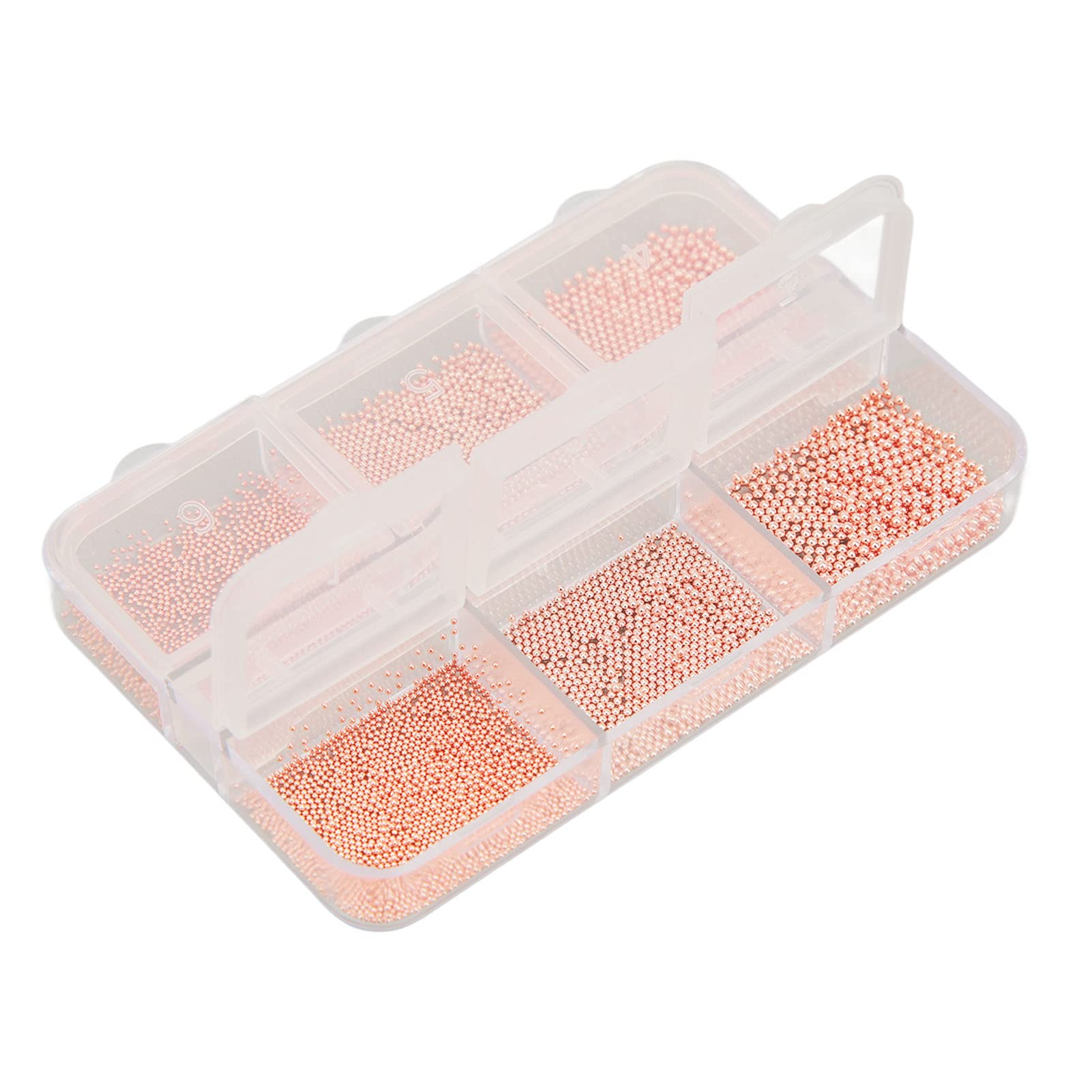 ANGGREK Gold Caviar Nail Beads - 24K Rose Gold Nail Art Beads for DIY Nail Decoration | Professional & Home Salon Use | Perfect for Nail Artists & Beginners | Wedding, Party, Special Occasion Nail Designs
