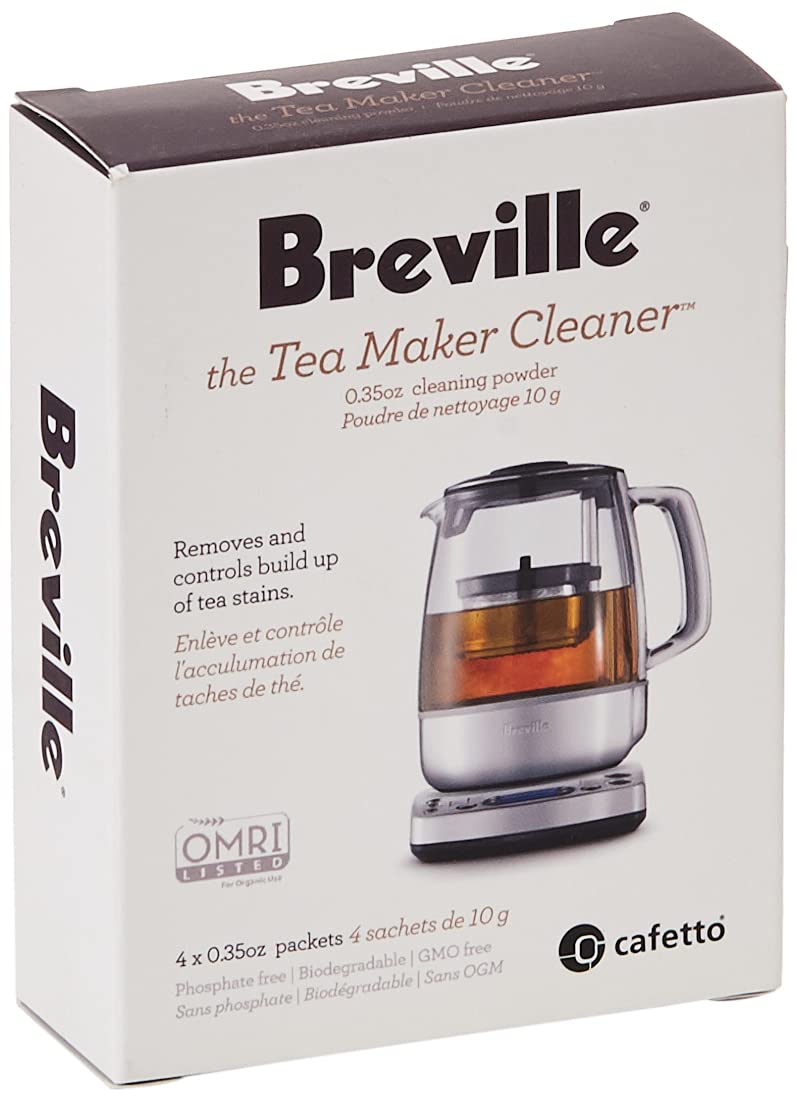 Breville Revive Organic Tea Maker Cleaner - 4 Pack (BTM100) | Deep Cleans Tea Residue & Stains | Perfect for Breville Tea Makers & Electric Kettles