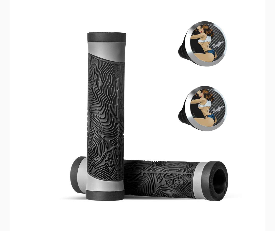 ENLEE Non-Slip Soft Rubber Bike Handle Grips for Mountain Bikes, BMX, MTB, Downhill & Folding Bikes - Ergonomic Comfort for Long Rides & Off-Road Adventures