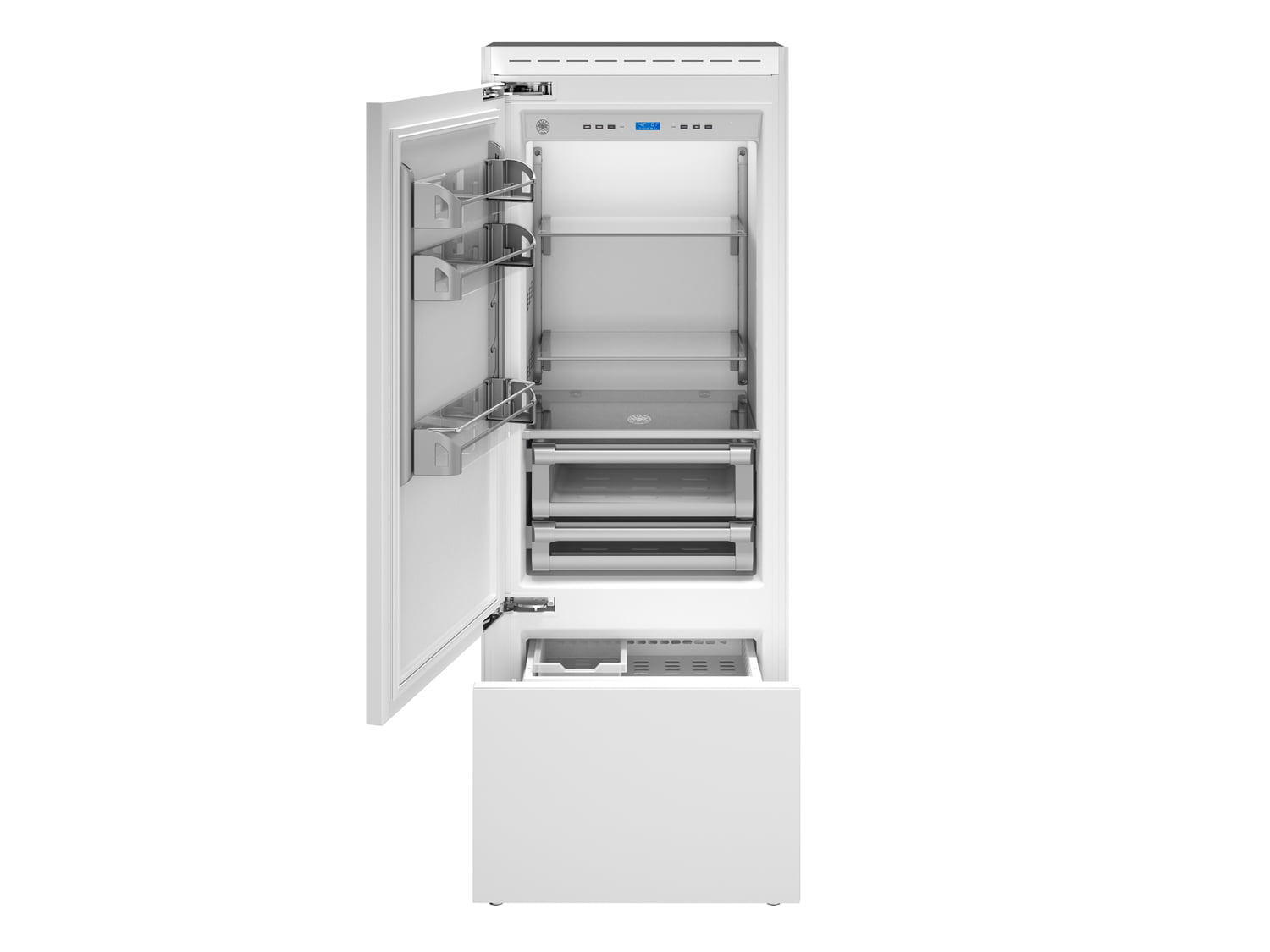 Bertazzoni REF30PRL 30 Inch Built-In Panel Ready Refrigerator with Left Swing Door - Perfect for Modern Kitchens and Open-Concept Living Spaces