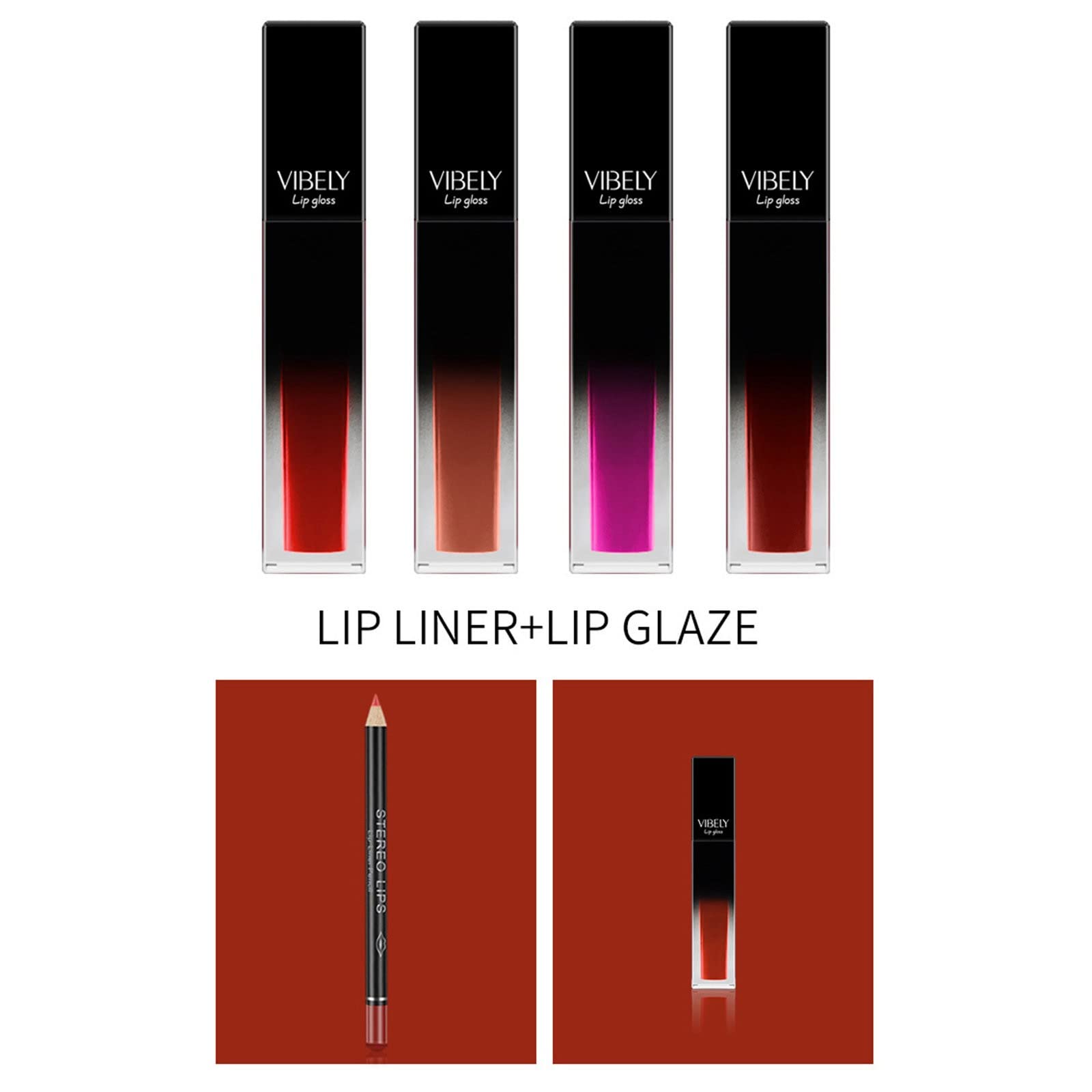 Korean Velvety Matte Liquid Lipstick & Lip Liner Set - Waterproof Long-Lasting Lip Tint, Smooth Lip Liner Pen | Perfect for Everyday Wear, Date Night, and Professional Makeup Looks