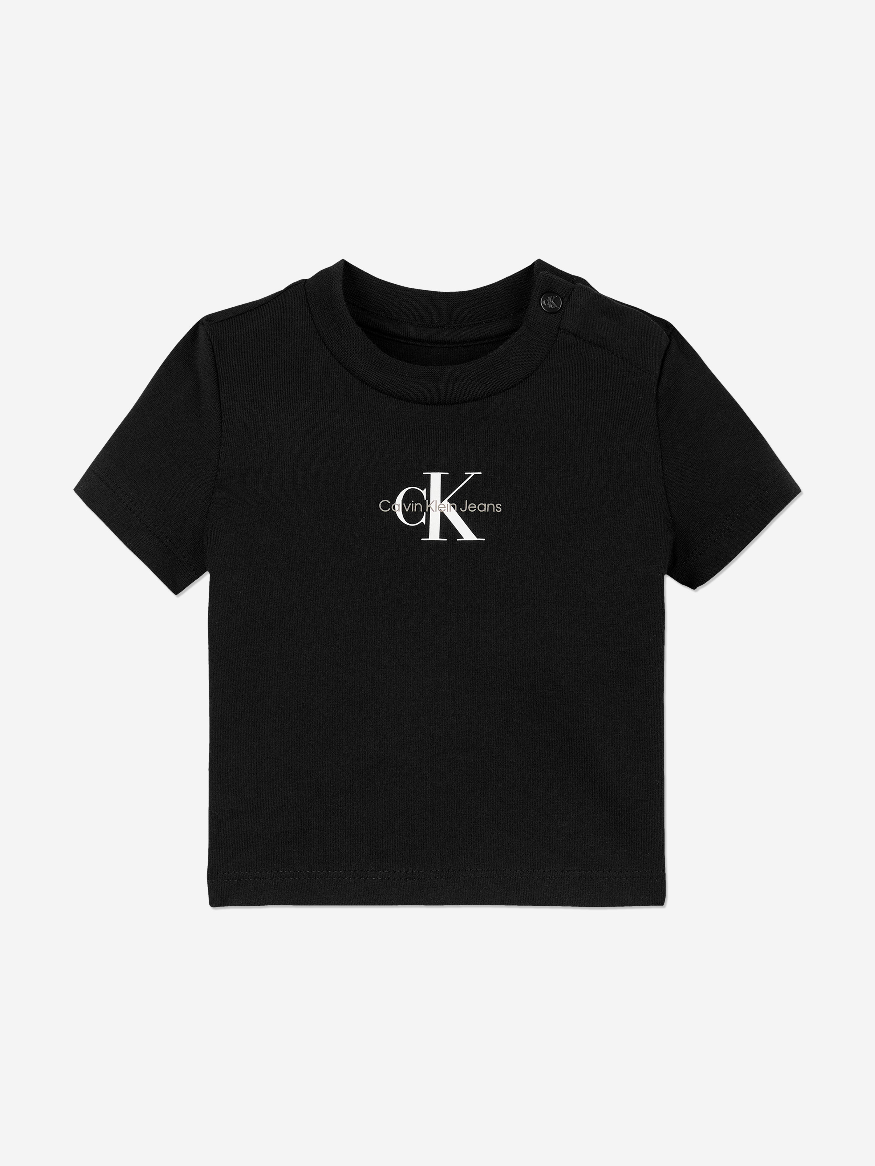 Personalized Baby Monogram Logo Short Sleeve Set - Black Cotton Outfit for Newborns & Infants | Perfect for Family Photos, Birthdays & Special Occasions