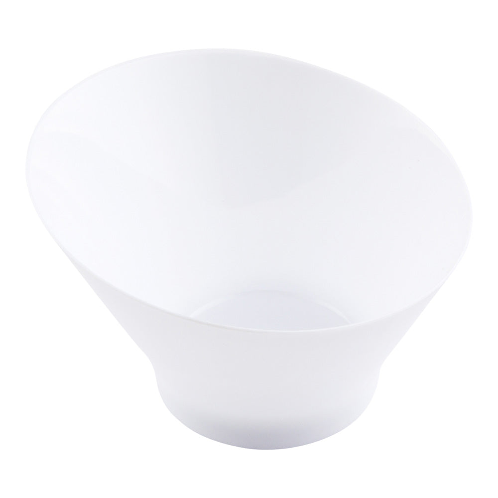 7 oz Round White Plastic Incline Bowl - 4.25