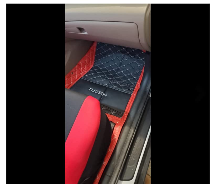 Custom ARAAO Car Floor Mats for Men & Women - Anti-Slip Luxury Floor Liners for Sedan, SUV & Sports Cars (Red) - Perfect for Everyday Driving, Road Trips & Car Protection