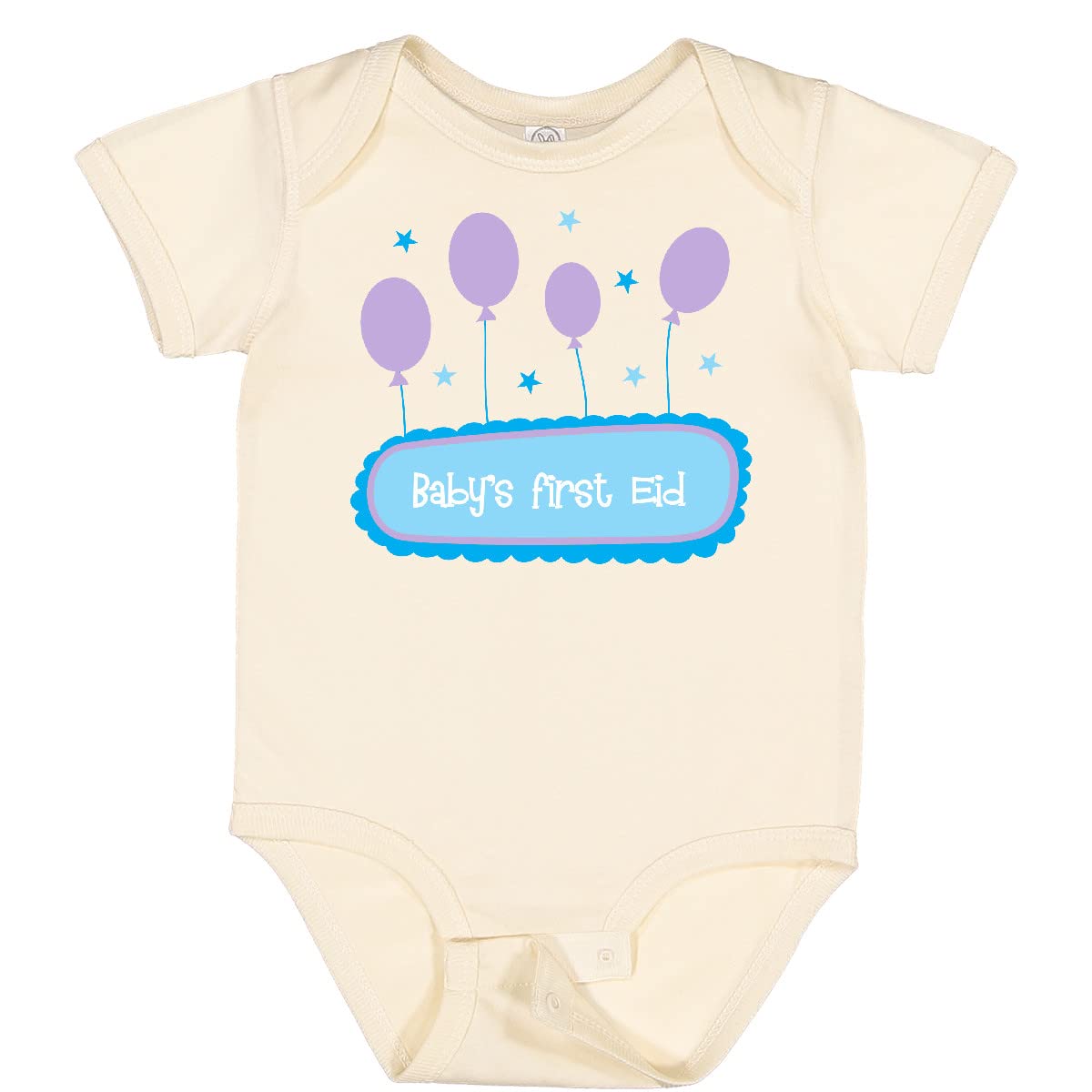 Inktastic Baby's First Eid Bodysuit - Cute Islamic Holiday Outfit for Newborns & Infants - Perfect for Eid Celebrations, Family Photos & Special Occasions