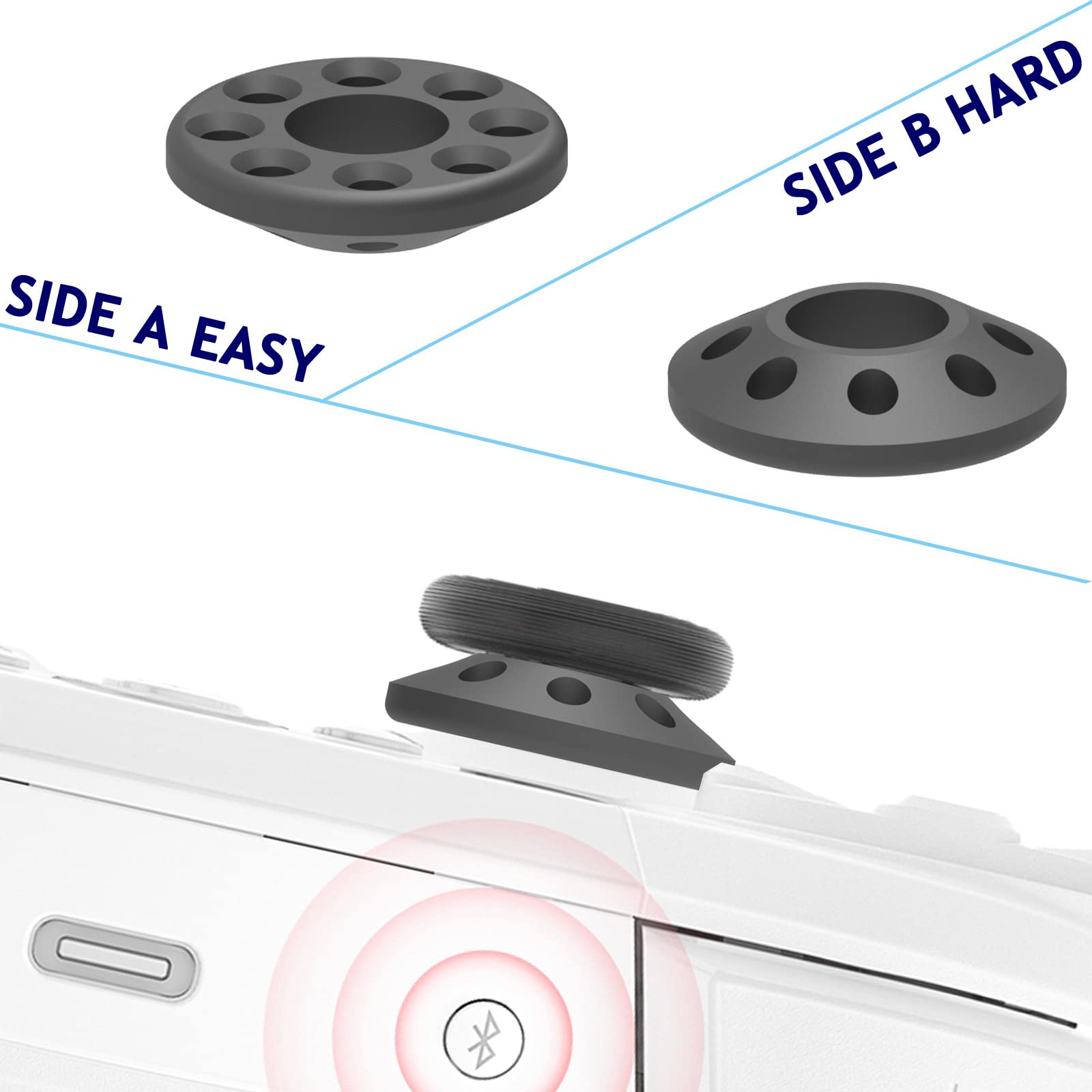 Precision Aim Assist Rings - Motion Control Compatible with PS4, PS5, Xbox One X/S, Xbox 360, Xbox Series X/S & Switch Pro Controller - Soft Silicone Gaming Accessories for Enhanced Accuracy & Performance