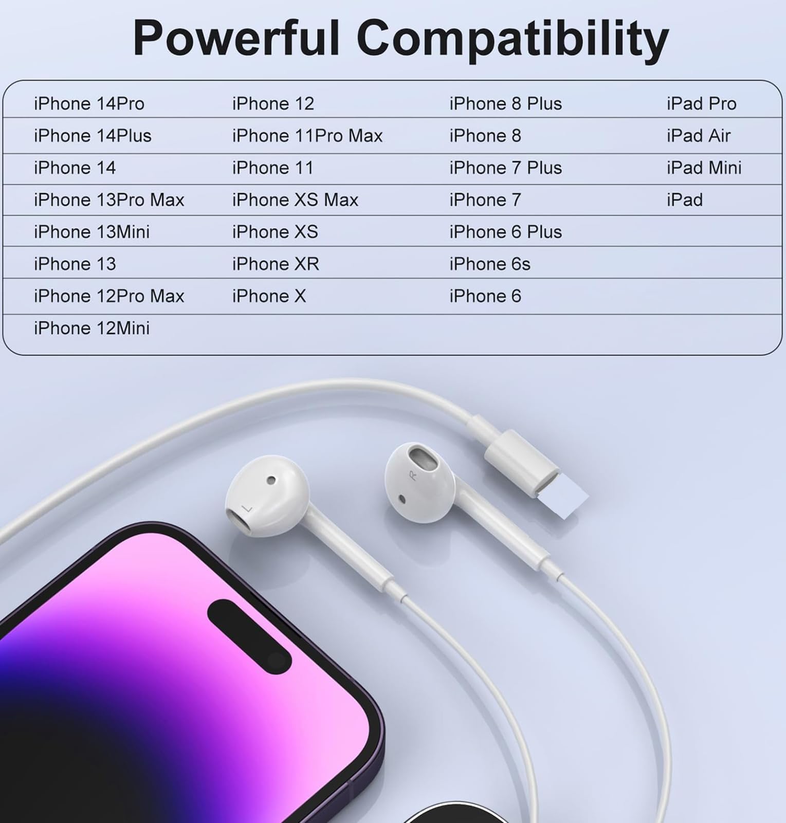 2 Pack Noise Cancelling Wired Headphones with Built-in Mic & Volume Control - Compatible with iPhone 14/13/12/11/XR/XS/X/8/7/6/SE/Pro/Pro Max - Perfect for Gaming, Workouts & Commuting