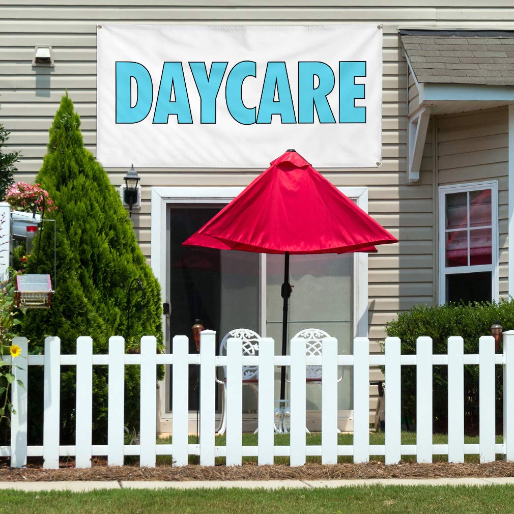 Vinyl Banner - 60x144 Inches, Weatherproof Outdoor Sign with 10 Grommets for Daycare, School, Business Advertising & Yard Signs - Durable for Industrial & Education Use