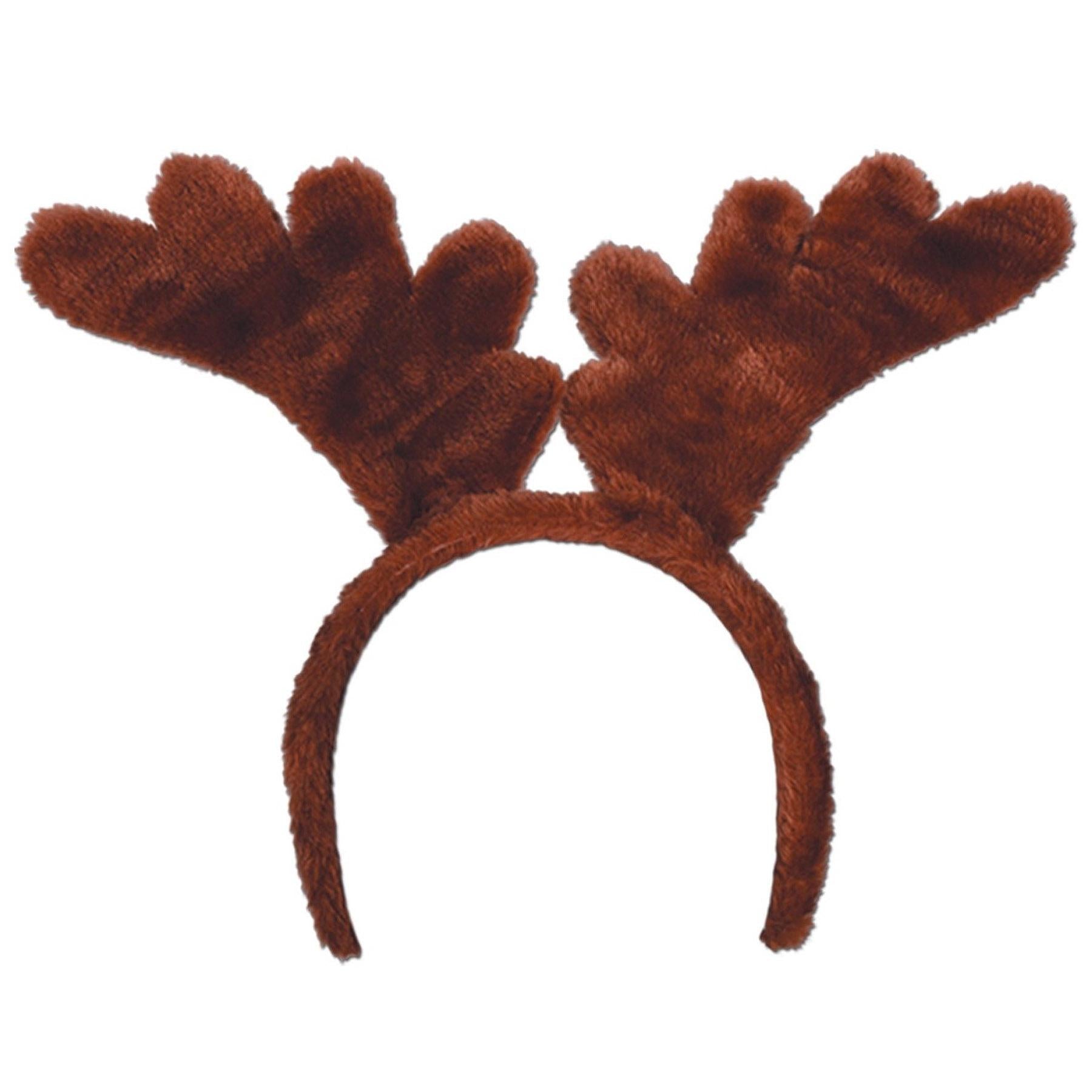 12 Pack Beistle Christmas Soft Touch Reindeer Antlers Headbands - Festive Holiday Party Accessories for Kids & Adults - Perfect for Christmas Parties, Family Gatherings & Photo Props