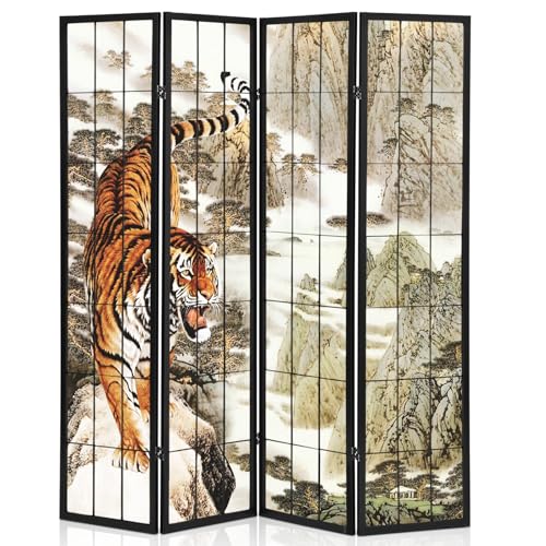 4 Panel Tiger - Black