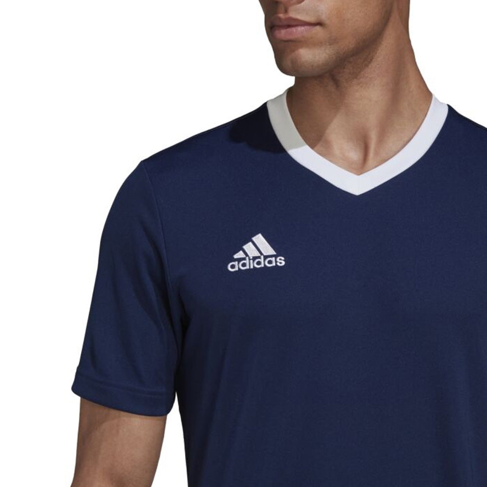 Adidas Men's Entrada 22 Soccer Jersey - Navy/White - Breathable Performance Shirt for Training & Matches - Perfect for Football, Soccer Games & Fan Apparel