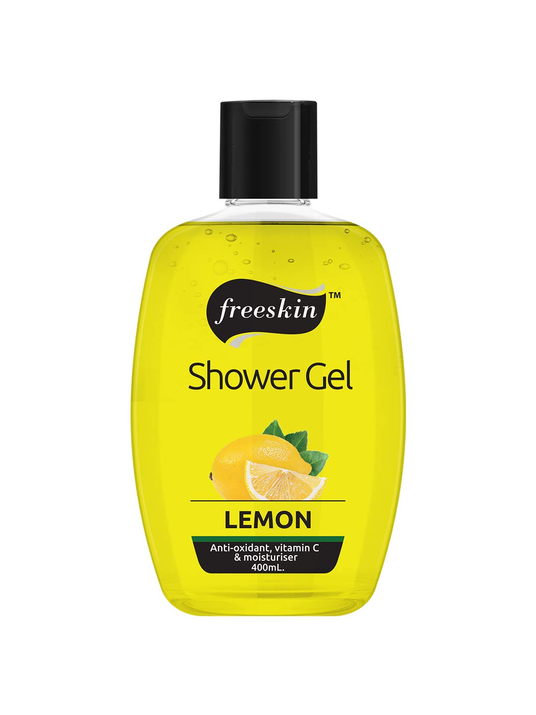 Freeskin Lemon Body Wash & Shower Gel - 400ml Paraben Free, Sulfate Free, Mineral Oil Free - Hydrating & Refreshing for All Skin Types - Perfect for Daily Shower & Spa Relaxation