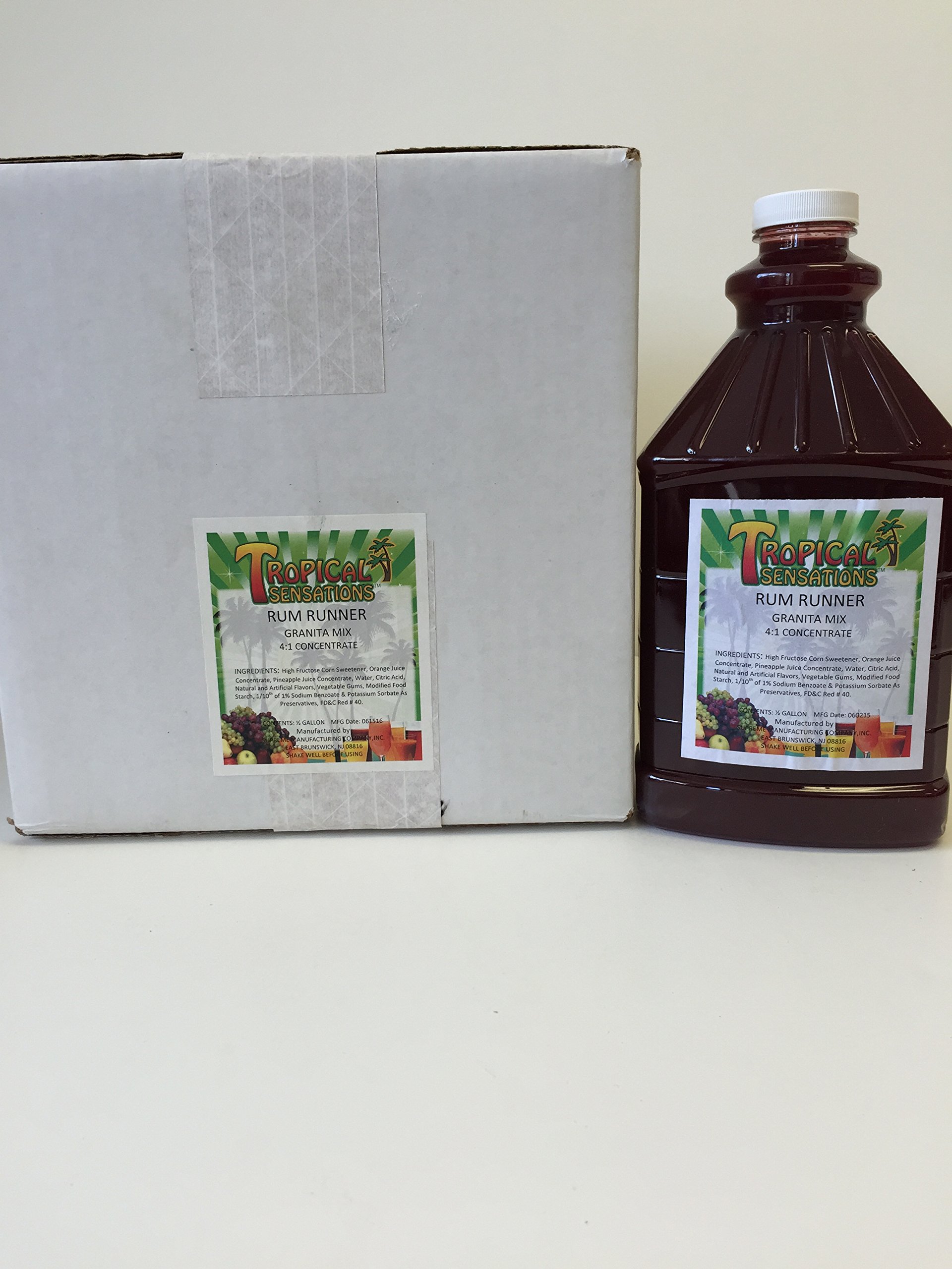 Premium Slushie Mix - Tropical Sensations Flavor (6 Pack, 64oz Each) | Perfect for Summer Parties, Poolside Drinks & Frozen Cocktails | Rum Runner Brand