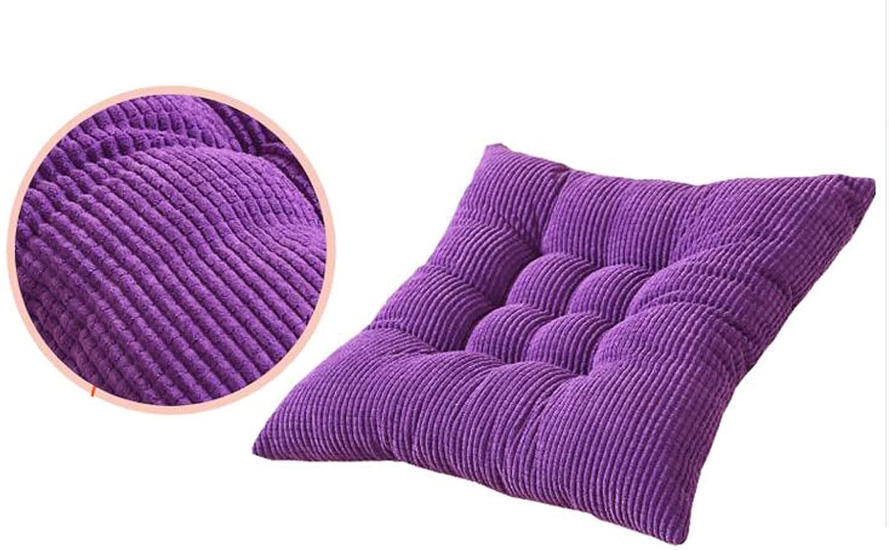 Premium Non-Slip Corduroy Chair Cushion with Ties - 17x17 Inch Tufted Seat Pad for Kitchen, Dining, Office & Car Chairs - Comfortable & Stylish Blue Home Decor (Perfect for Living Room, Patio & Workspace)