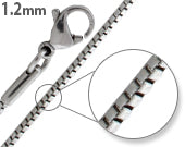 1.2mm Stainless Steel Box Chain Necklace for Men & Women - Durable Hypoallergenic Jewelry for Everyday Wear, Gifts & Special Occasions