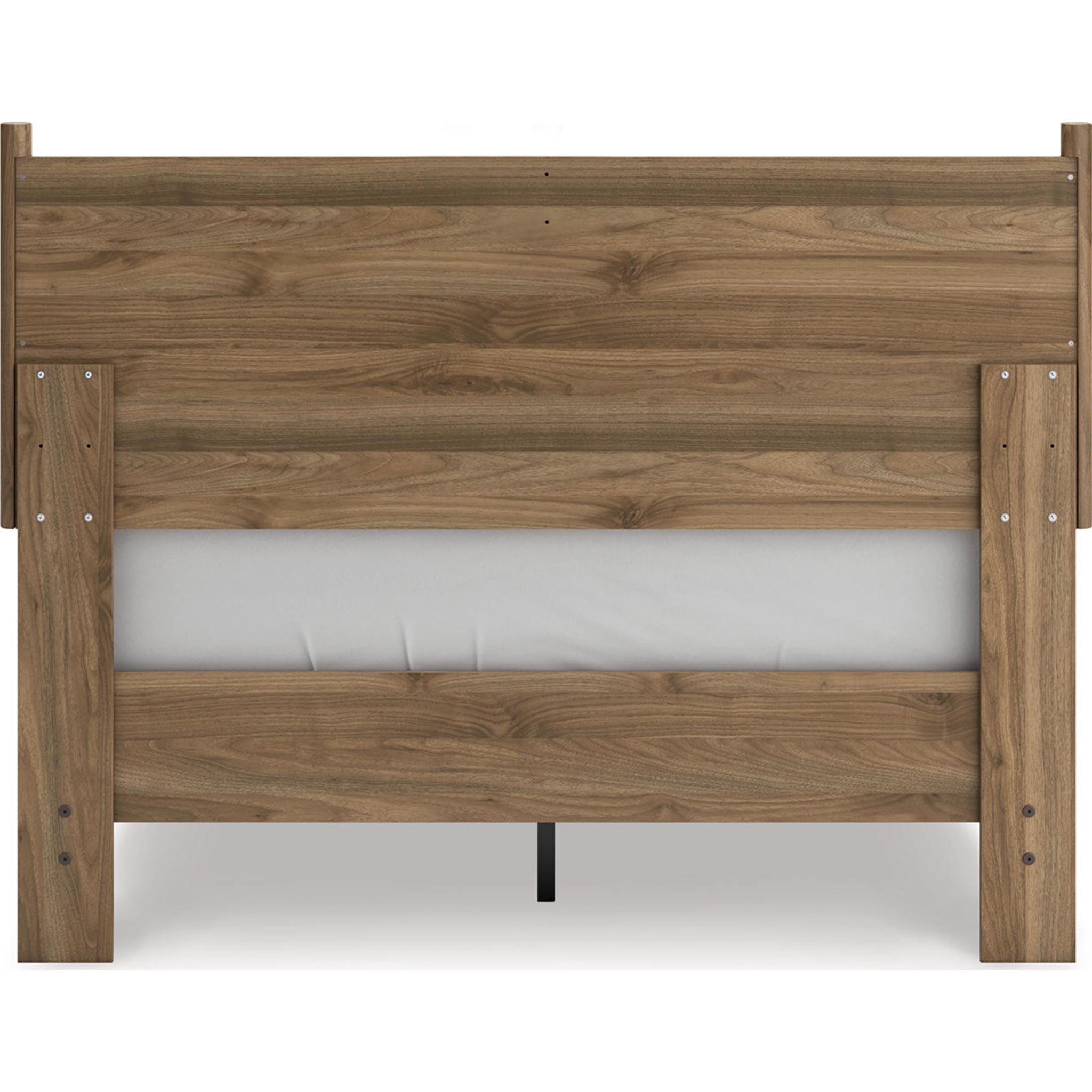 Aprilyn Full Platform Bed Frame - Honey Finish, Queen Size, Solid Wood, Modern Minimalist Design for Bedroom, Living Room, or Guest Room