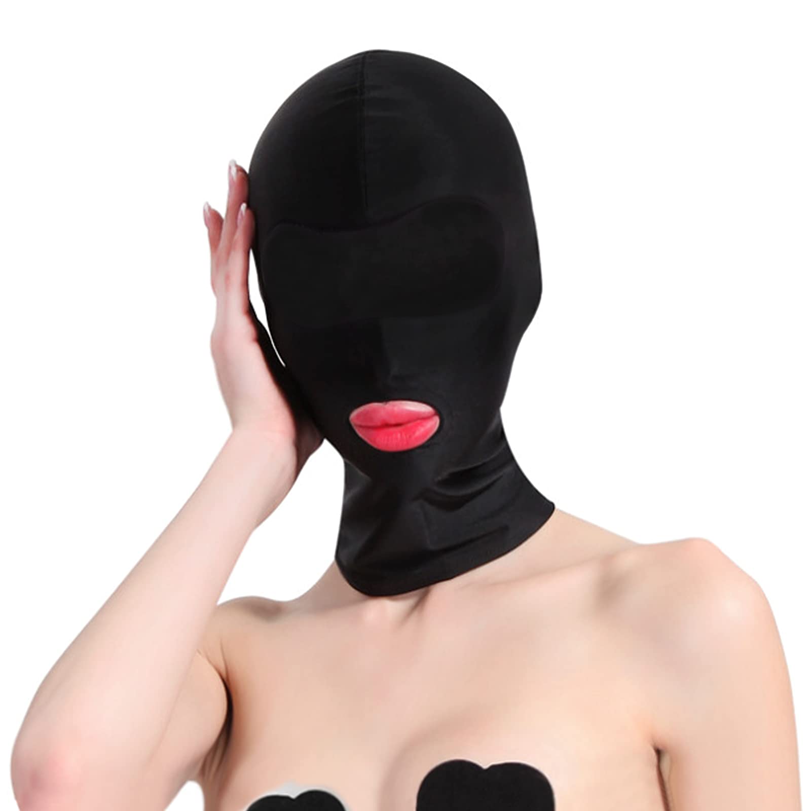 Funny Elastic Balaclava Mask - Black Full Face Cover for Halloween, Cosplay & Prank Costume | Stretchy Sexy Masquerade Headwear for Adults