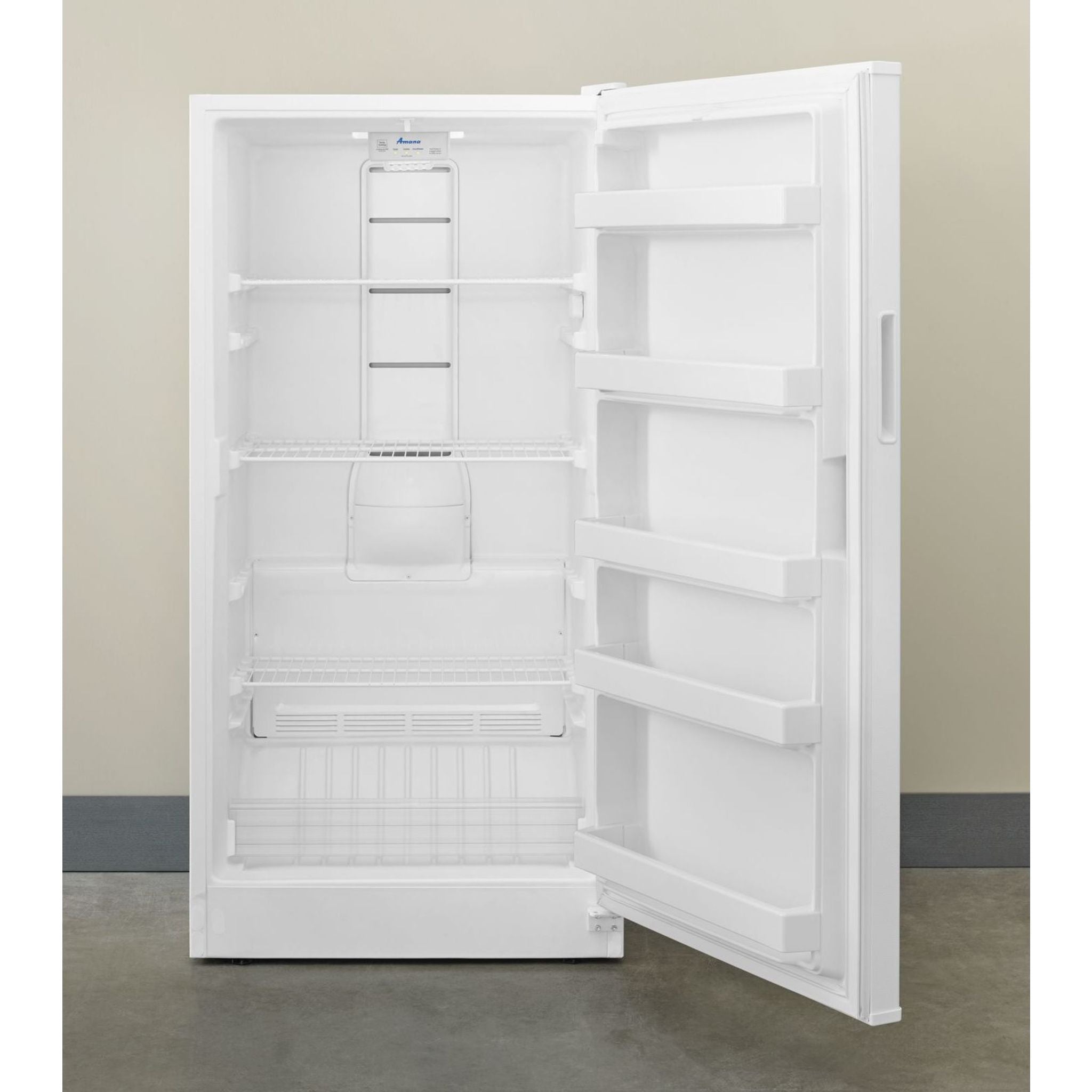 Amana AZF33X16DW 33-Inch Upright Freezer in White - Energy Efficient Deep Freezer for Home, Kitchen, or Garage Storage