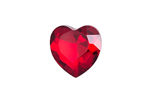 5pcs Embellishment Rhinestones - Siam Heart Foil Back Crystals 14x14mm (3 Pack Bundle) | DIY Crafts, Jewelry Making, Wedding Decor & Nail Art Supplies | Save $2