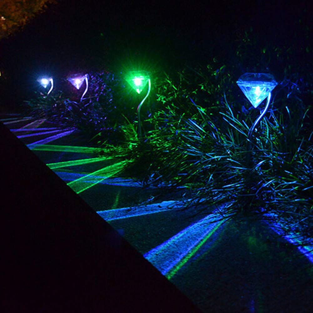 Solar Powered LED Outdoor Lights - Waterproof Garden & Yard Decoration with Rhinestone Design for Patio, Pathway, and Landscape Lighting