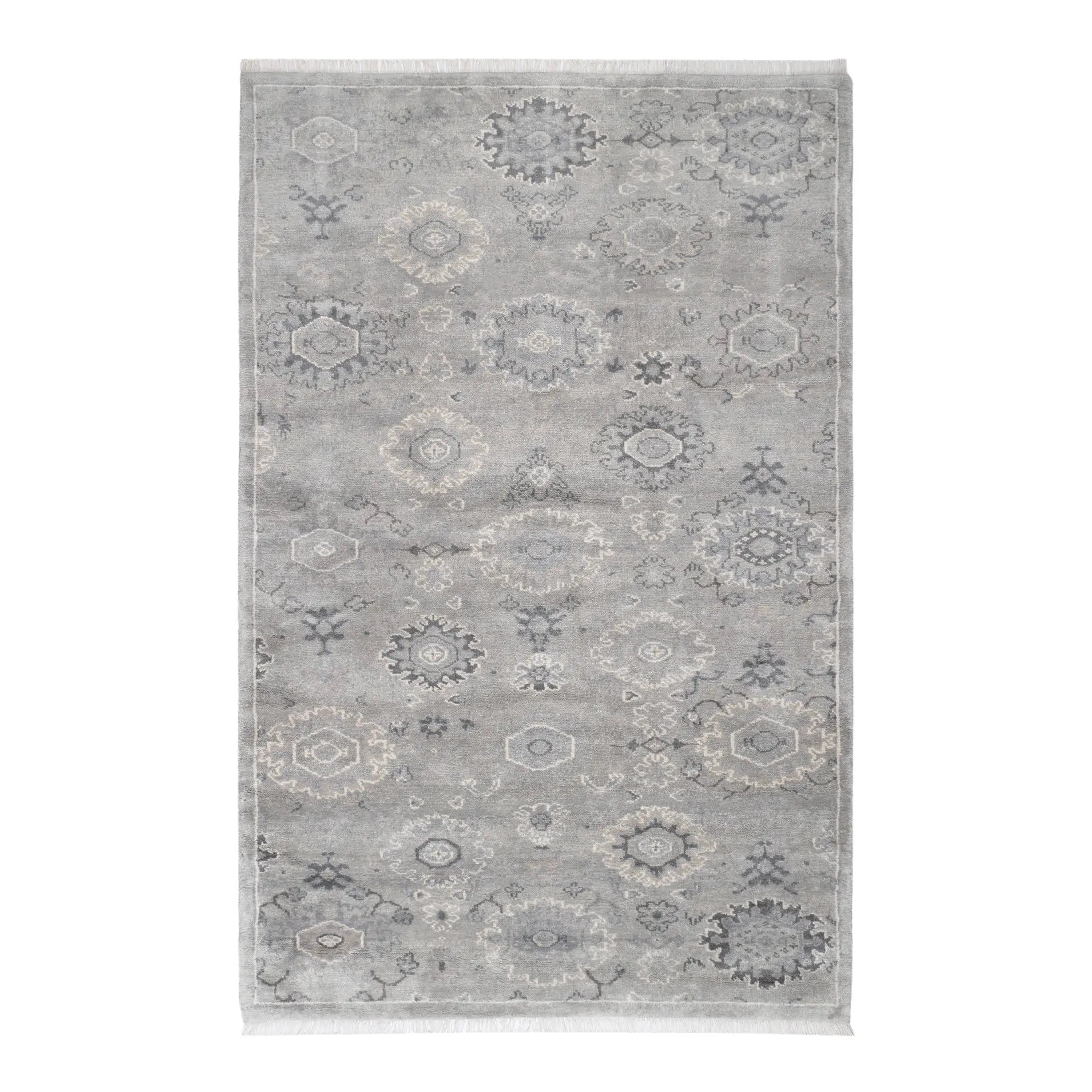 Dash & Albert Lila Grey Hand Knotted Wool Rug - Soft & Durable Area Rug for Living Room, Bedroom & Home Decor