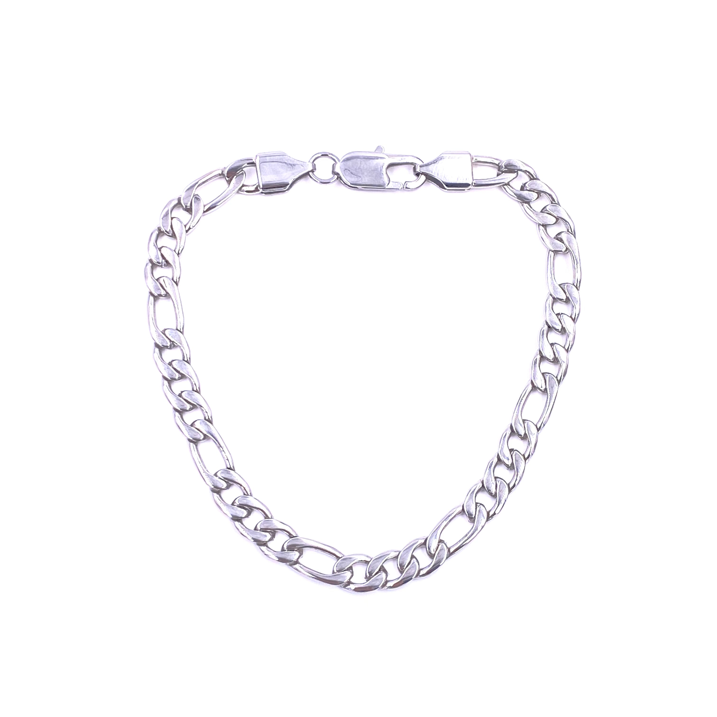 Ashley Gold Stainless Steel Figaro Chain Bracelet for Men - Durable & Hypoallergenic Jewelry Gift for Him - Perfect for Casual Wear, Date Nights & Special Occasions