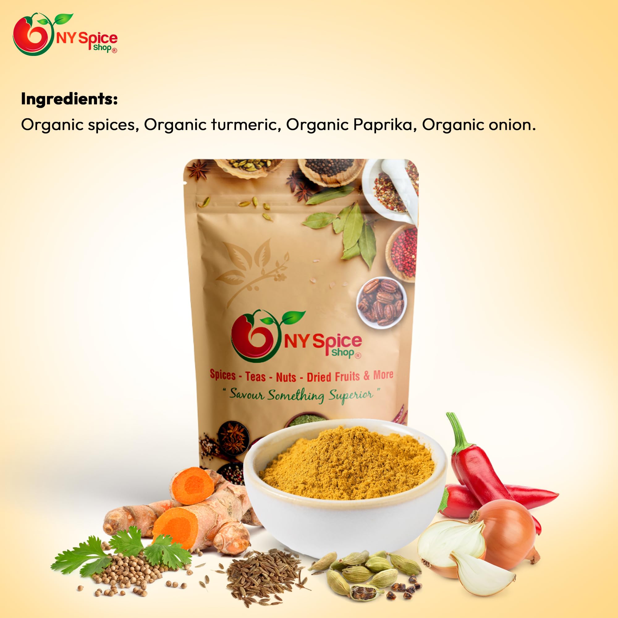 NY SPICE SHOP Premium Sweet Curry Powder Blend - 1 Pound | Mild Golden Curry Seasoning for Cooking, Baking & Indian Cuisine | All-Natural Ground Curry Spice Mix for Chicken, Rice & Vegetables