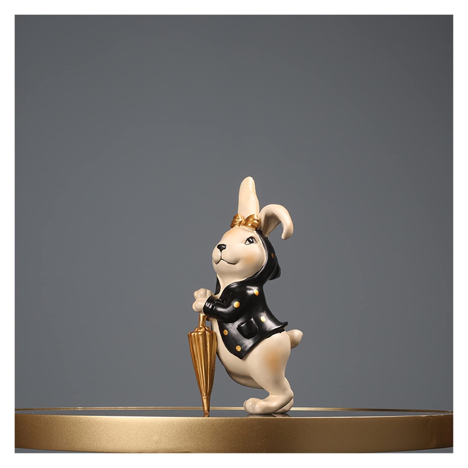 Nordic Light Luxury Cute Rabbit Sculpture - Handcrafted Porcelain Home Decor for Living Room, Office Desk, TV Cabinet - Perfect Wedding Gift & Housewarming Present (Style 1, White) - Ideal for Farmhouse Decor, Spring Home Accents, and Baby Shower Centerpieces