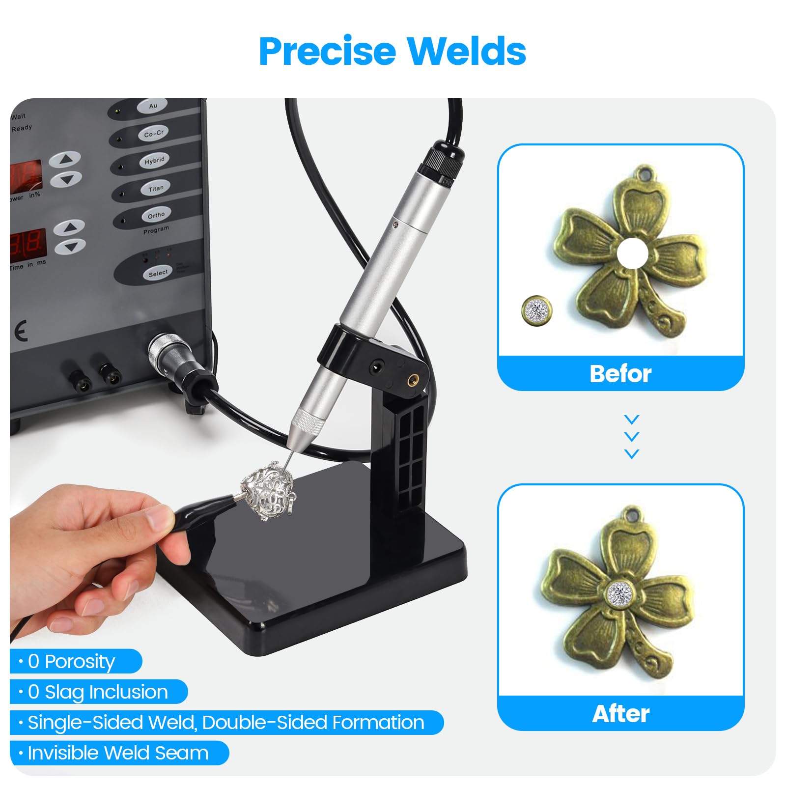 Permanent Jewelry Spot Welder Kit - 110V Automatic Pulse Argon Arc Welding Machine for Gold, Silver & Metal Jewelry Making, Repair & DIY Projects | Perfect for Delicate Frameworks, Bracelets & Necklaces