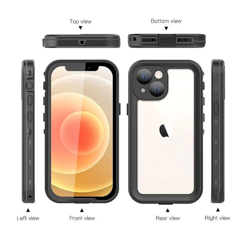Waterproof iPhone Cases for Apple iPhone 7/8/X/11/12/13/14 Pro Max - Shockproof & Dustproof Protective Cover for Swimming, Hiking & Outdoor Activities