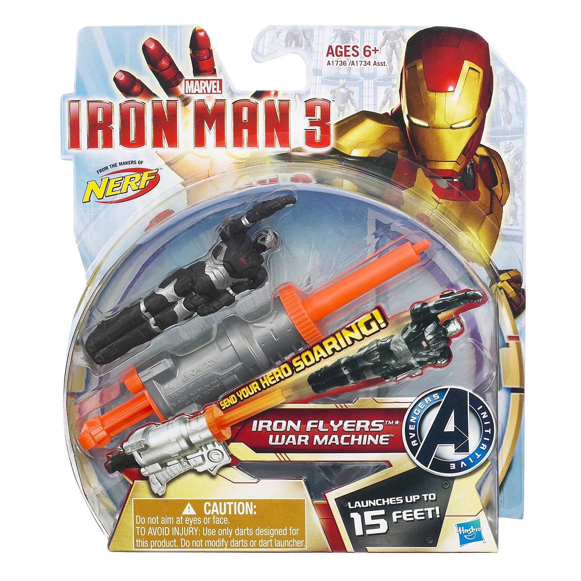 Hasbro Marvel Iron Man 3 Iron Flyers War Machine Launcher Toy - Action Figure with Projectile Launching Feature for Kids & Collectors | Superhero Play, Battle Scenes, Gift for Boys & Girls