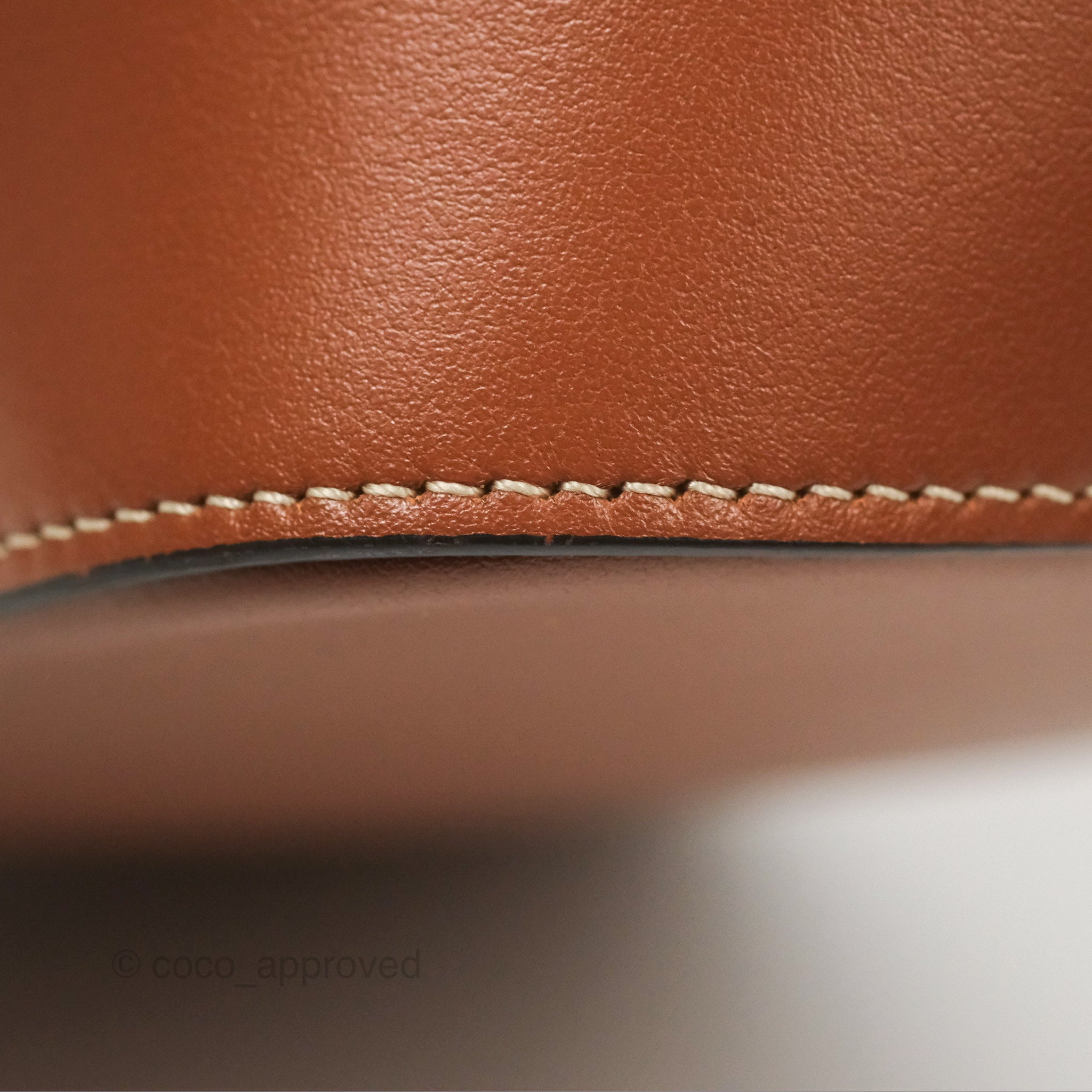 Celine Small Bucket Bag in Genuine Calfskin Leather - Triomphe Tan Crossbody Purse for Women | Perfect for Work, Travel & Everyday Use