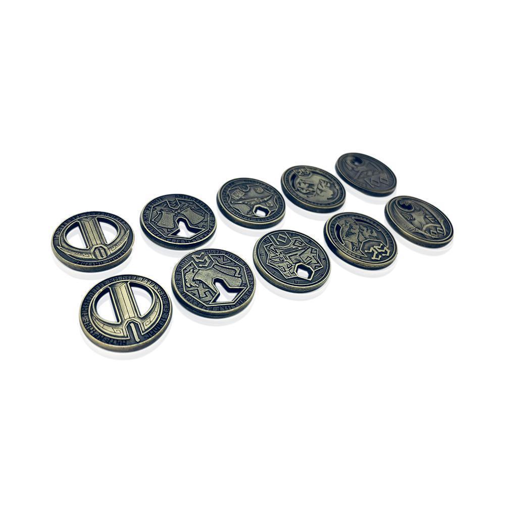 Dwarven Adventure Coins - Set of 10 Medieval Fantasy RPG Game Tokens for Dungeons & Dragons, Pathfinder, and Tabletop Gaming