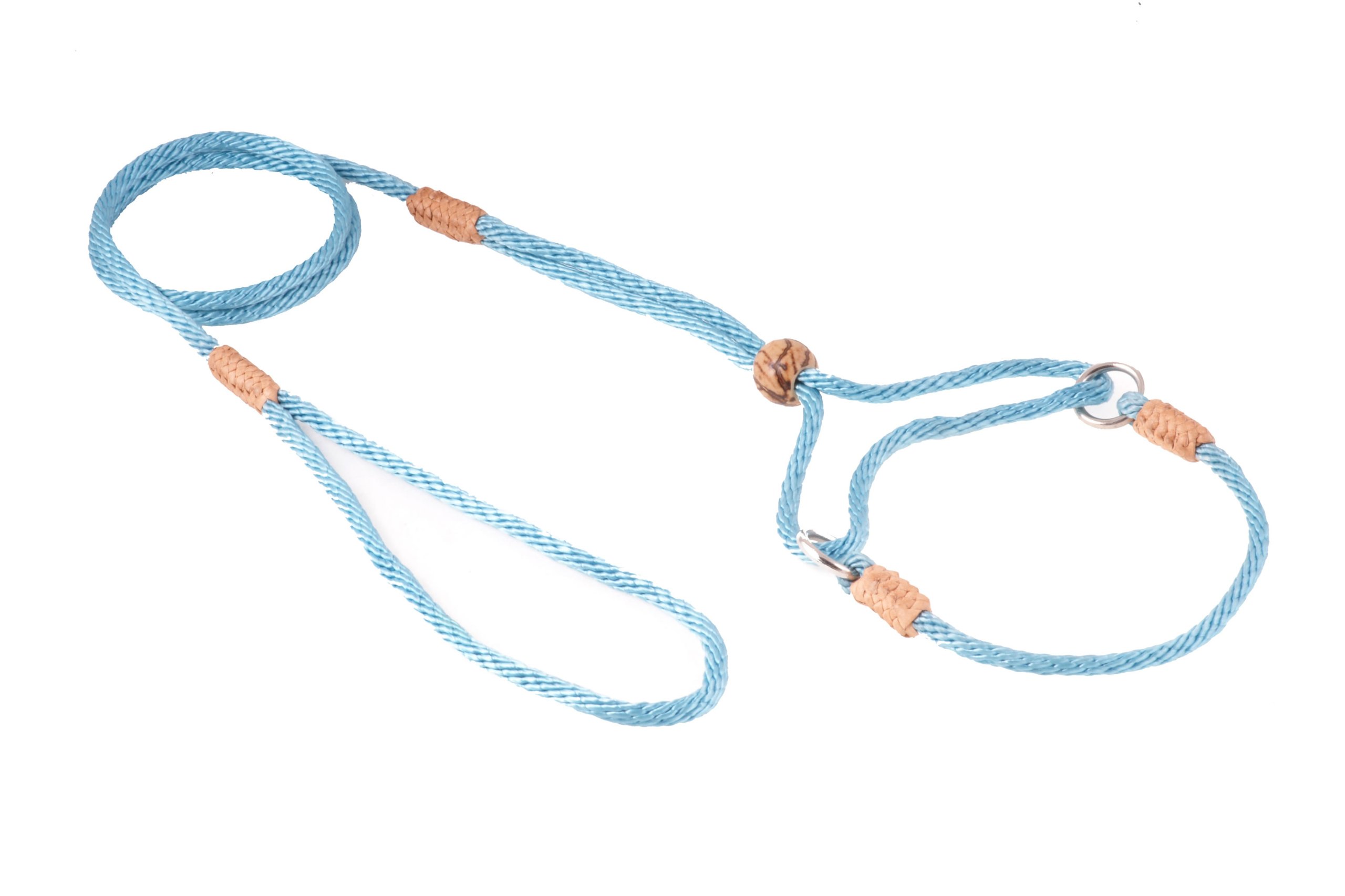 Alvalley Martingale Dog Leash with Collar - Soft Nylon Training Leash for Small & Medium Dogs - Adjustable No-Pull Design with Tagua Bead Stopper - Perfect for Walking, Obedience Training & Daily Use