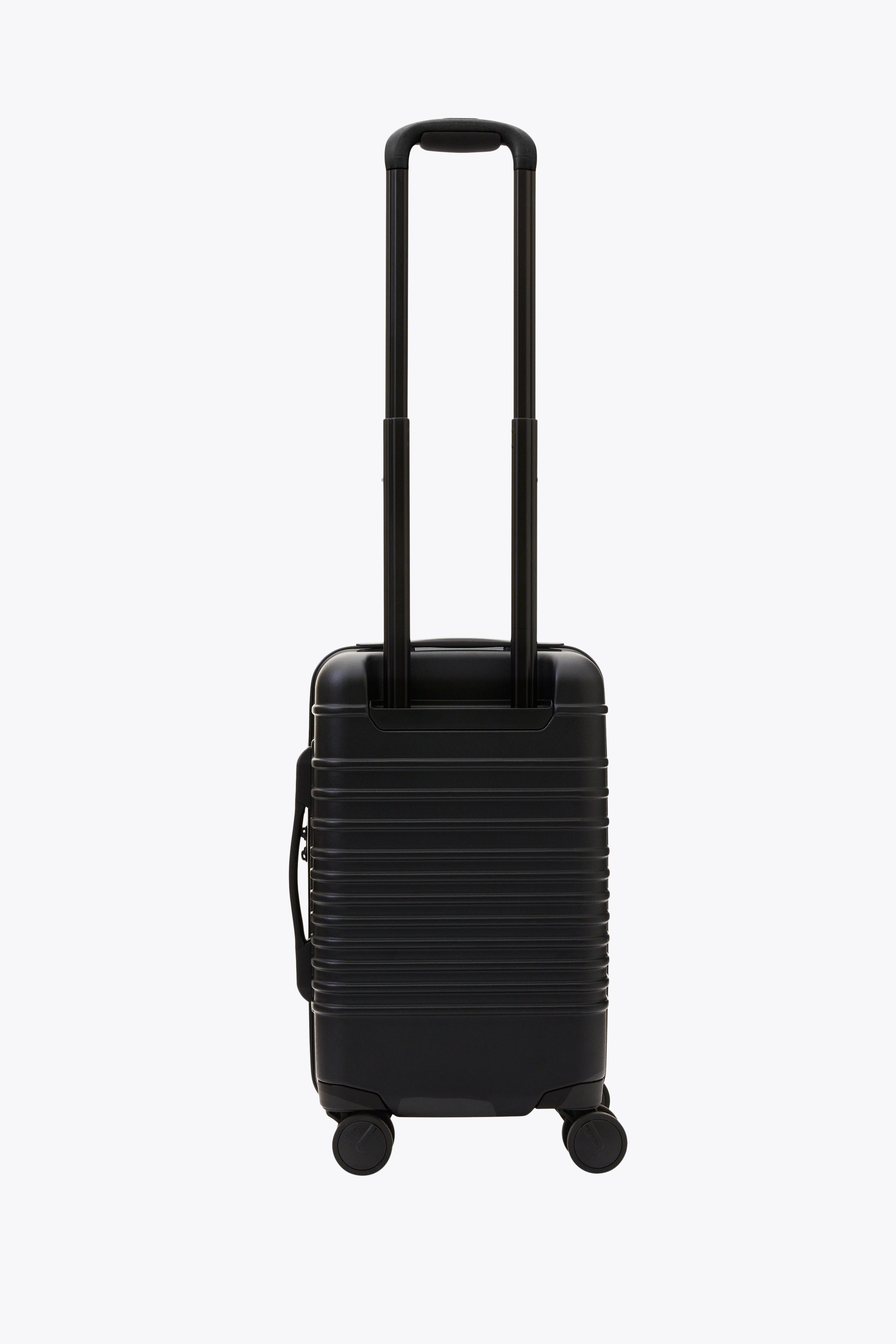 All Black Small Carry On Roller Luggage - Perfect for Air Travel & Weekend Getaways