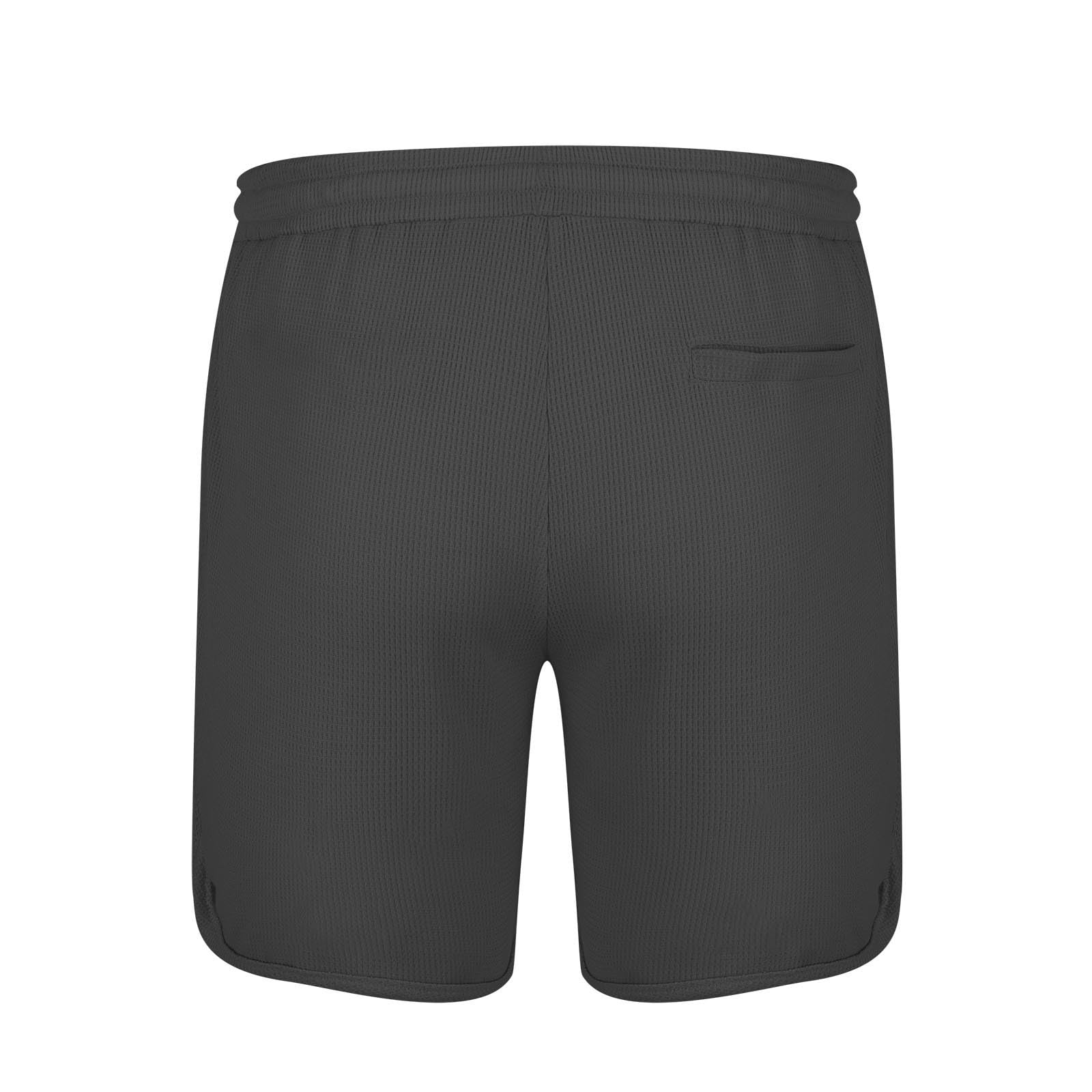 Men's Waffle Knit Athletic Shorts with Drawstring & Pockets - Breathable Summer Running Shorts, Gym Workout Shorts, Casual Lounge Shorts for Sports & Outdoor Activities