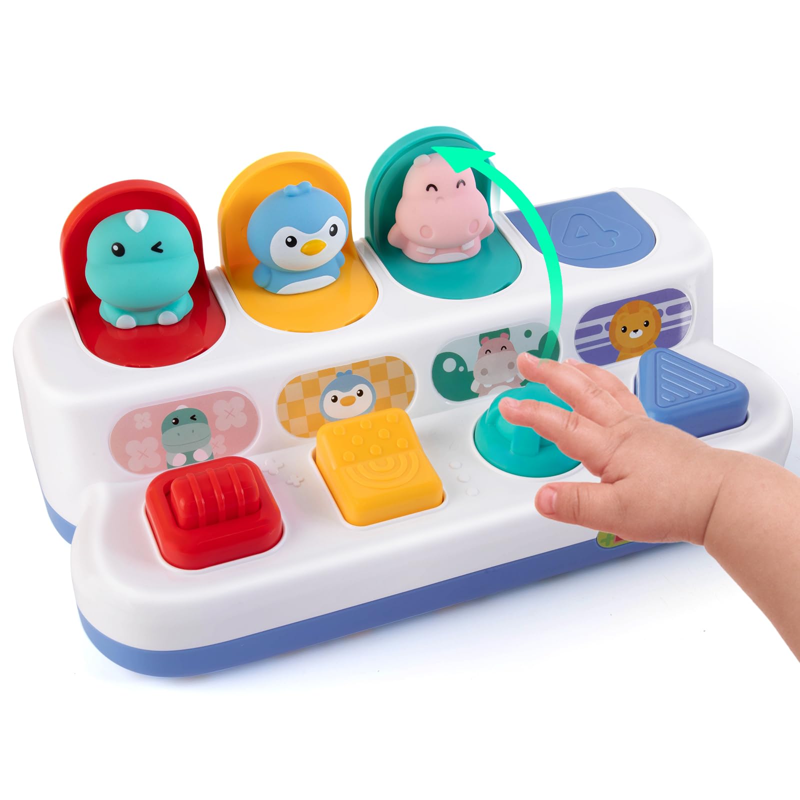 Montessori Cause and Effect Toy for Babies 6-12 Months - Push Button Pop Up Animal Sensory Toy | Interactive Learning Toy for Toddlers 1-3 Years | Educational Developmental Toy for Boys & Girls 9-11 Months | Perfect for Early Childhood Development & Playtime Fun