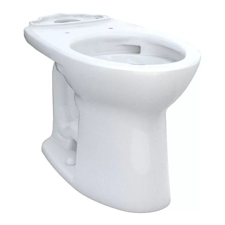TOTO C776CEFG#01 Drake Elongated Universal Height Tornado Flush Toilet Bowl with CEFIONTECT - Cotton White | Water-Efficient ADA Compliant Bathroom Toilet for Modern Homes & Commercial Spaces