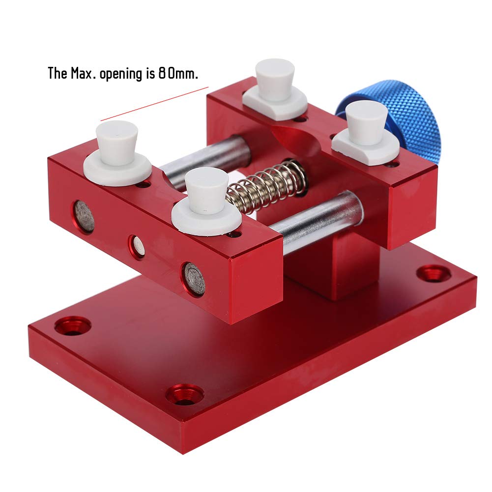 Adjustable Metal Watch Case Holder - 80mm Opening for Watch Repair & Strap Removal - Watchmaker Tool