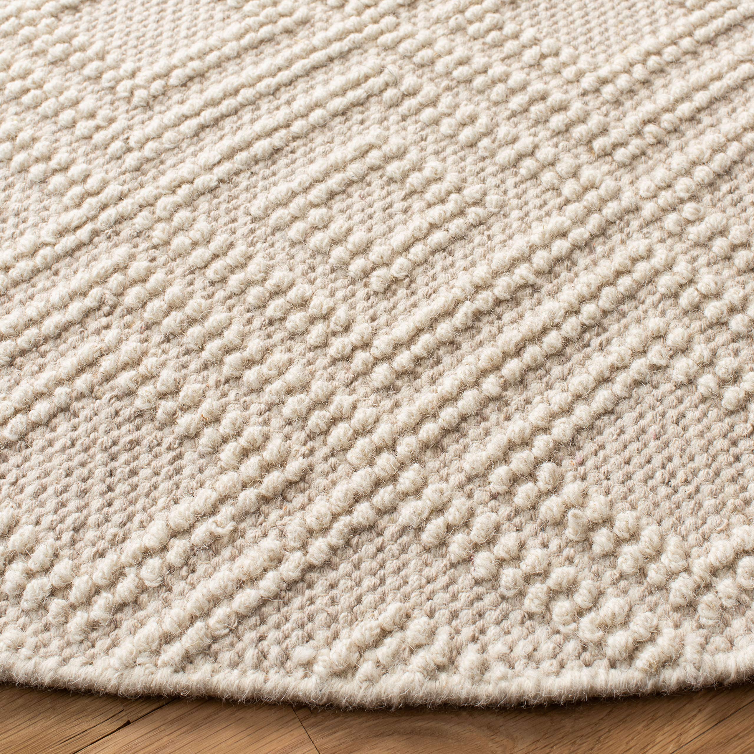 SAFAVIEH Vermont Collection 6-Foot Round Ivory Area Rug VRM212A - Handmade Premium Wool & Cotton - Perfect for Living Room, Bedroom & Dining Room Decor
