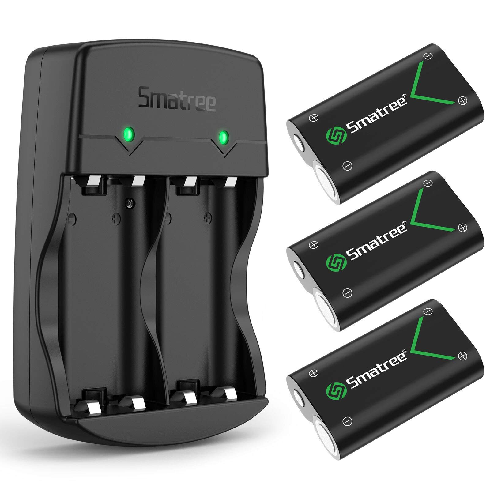 Smatree Rechargeable Battery Pack for Xbox Series X|S & Xbox One X/S/Elite Wireless Controller - 3-Pack with Fast Charger (Patent Protected) | Long-Lasting Power for Gaming Sessions & Wireless Play