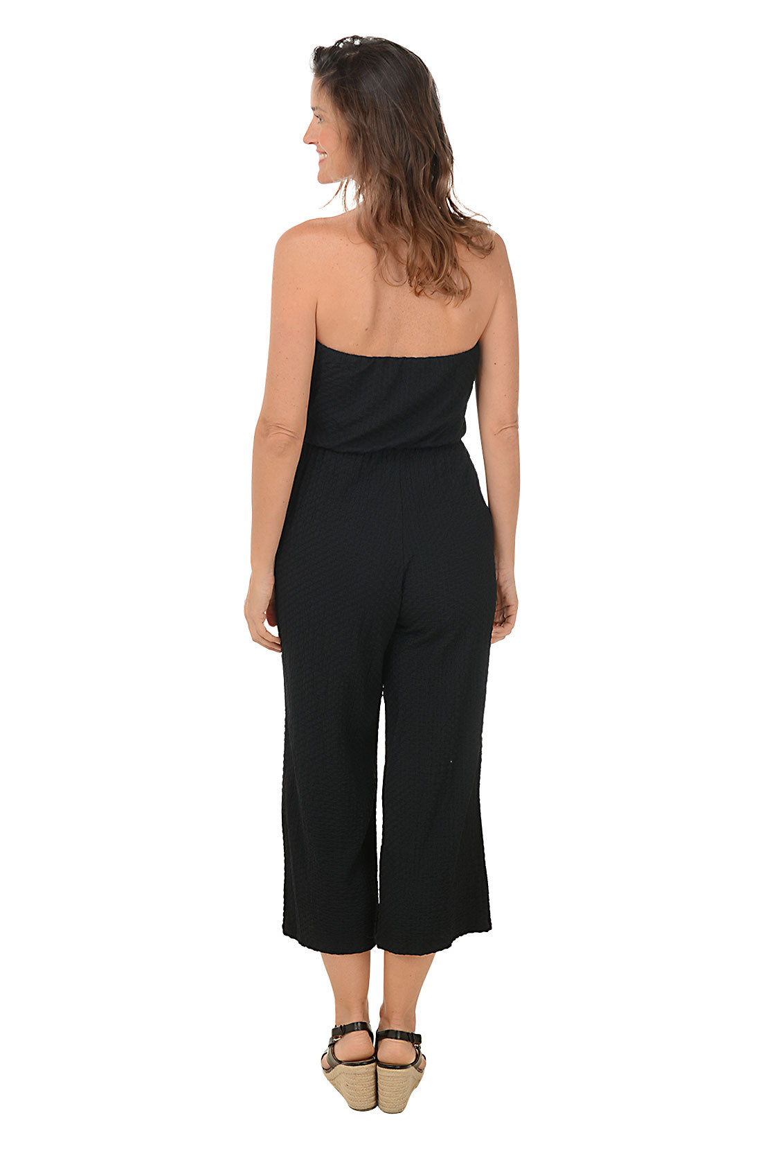 Stylish Strapless Wide Leg Jumpsuit for Women - Summer Beach Vacation Outfit, Maldives Resort Wear, Boho Chic Romper for Travel & Parties