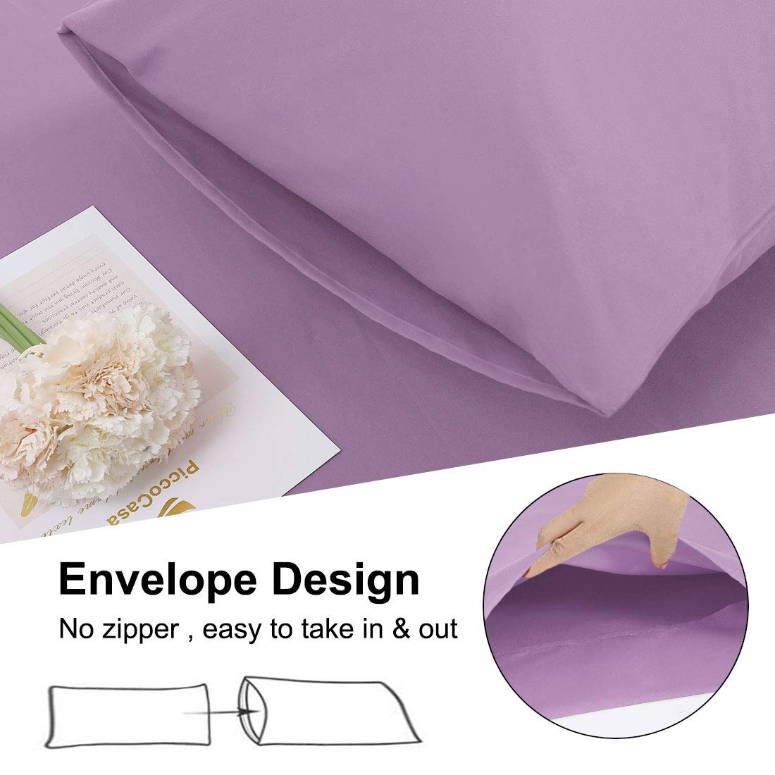 PiccoCasa Soft Full Body Pillow Case - 20